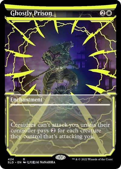 Ghostly Prison Neon Yellow Secret Lair Drop Series Magic card