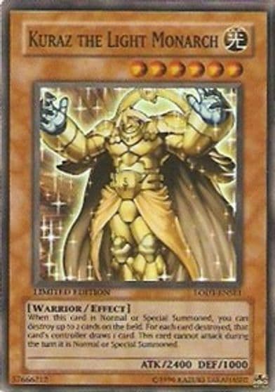 Kuraz the Light Monarch Light of Destruction Yu-Gi-Oh! card
