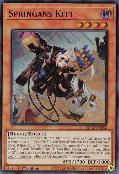 Springans Kitt Structure Deck: Albaz Strike Yu-Gi-Oh! card