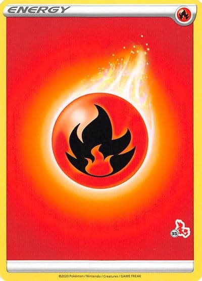 Fire Energy (#35 Cinderace Stamped) Battle Academy 2022 Pokemon card