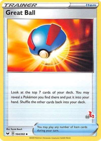 Great Ball 164 202 33 Cinderace Stamped Battle Academy 2022 Pokemon card