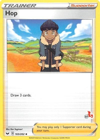 Hop (#57 Cinderace Stamped) Battle Academy 2022 Pokemon card