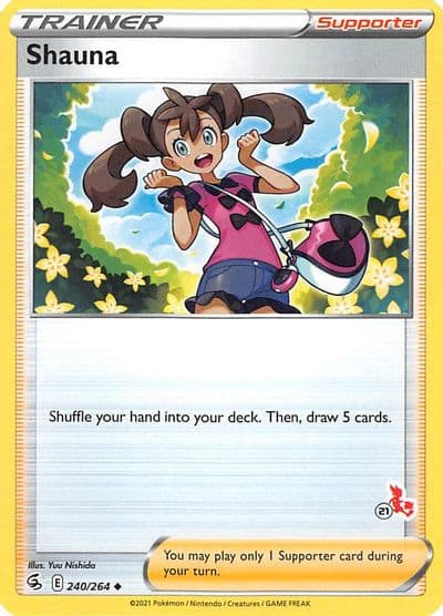 Shauna (#21 Cinderace Stamped) Battle Academy 2022 Pokemon card