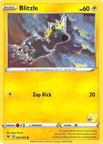 Blitzle (#30 Pikachu Stamped) Battle Academy 2022 Pokemon card