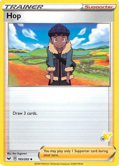 Hop (#13 Pikachu Stamped) Battle Academy 2022 Pokemon card