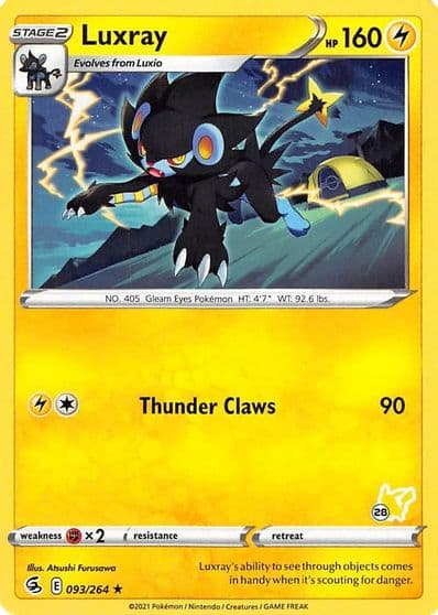 Luxray (#28 Pikachu Stamped) Battle Academy 2022 Pokemon card