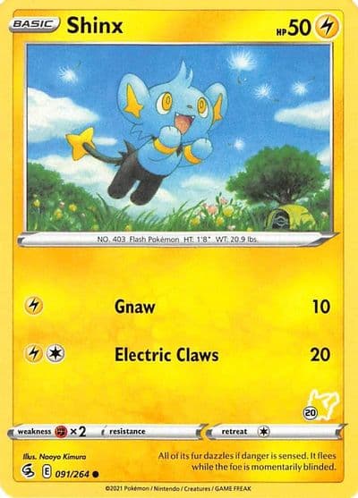 Shinx (#20 Pikachu Stamped) Battle Academy 2022 Pokemon card