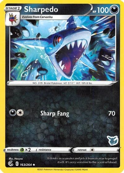 Sharpedo (Eevee Stamped) Battle Academy 2022 Pokemon card