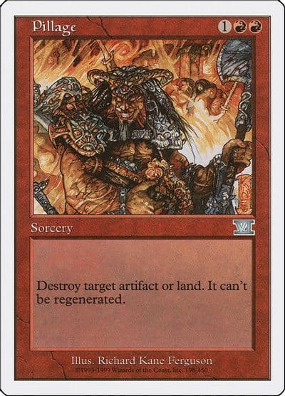 Pillage Classic Sixth Edition Magic card