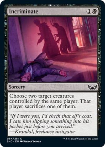 Incriminate Streets of New Capenna Magic card