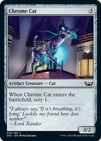 Chrome Cat Streets of New Capenna Magic card