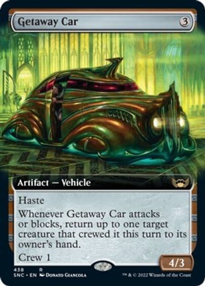 Getaway Car Extended Art Streets of New Capenna Magic card