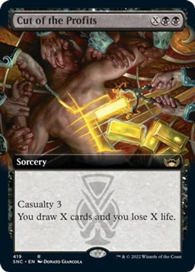 Cut of the Profits Extended Art Streets of New Capenna Magic card