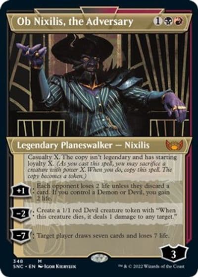 Ob Nixilis the Adversary Showcase Streets of New Capenna Magic card