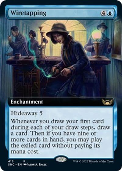 Wiretapping Extended Art Streets of New Capenna Magic card