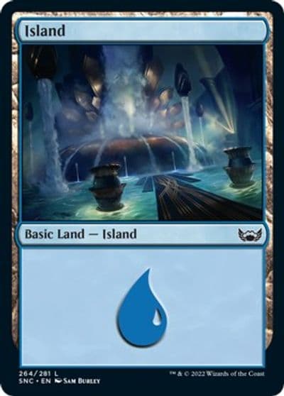 Island 264 Streets of New Capenna Magic card