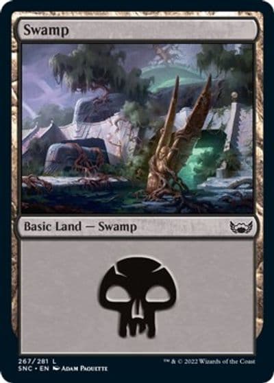 Swamp 267 Streets of New Capenna Magic card