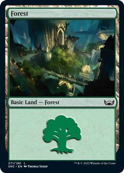 Forest 271 Streets of New Capenna Magic card