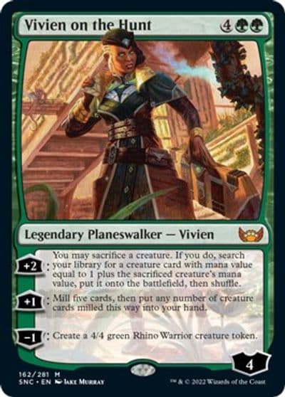 Vivien on the Hunt Streets of New Capenna Magic card
