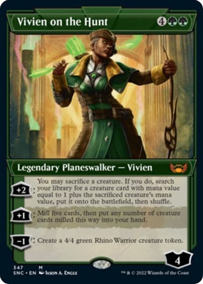 Vivien on the Hunt Showcase Streets of New Capenna Magic card