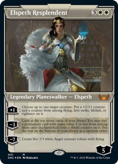 Elspeth Resplendent Showcase Foil Etched Streets of New Capenna Magic card