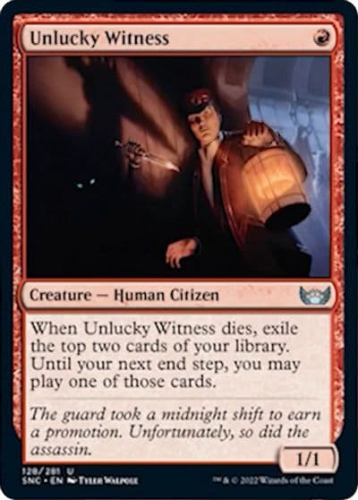 Unlucky Witness Streets of New Capenna Magic card