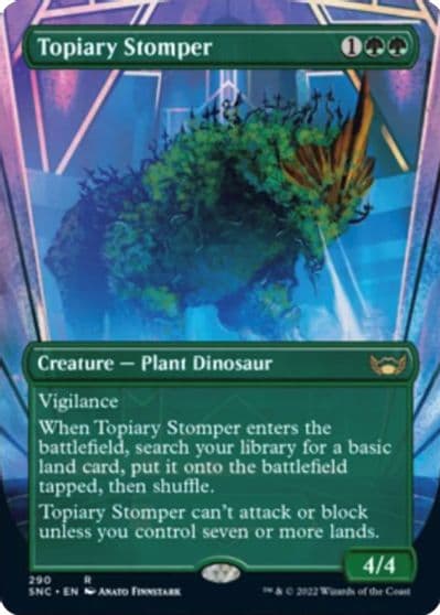 Topiary Stomper Borderless Streets of New Capenna Magic card