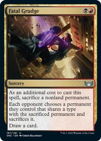 Fatal Grudge Streets of New Capenna Magic card