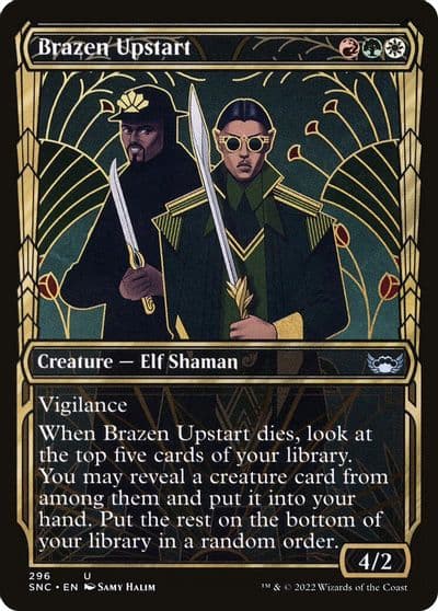 Brazen Upstart Showcase Streets of New Capenna Magic card