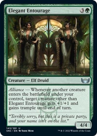 Elegant Entourage Streets of New Capenna Magic card
