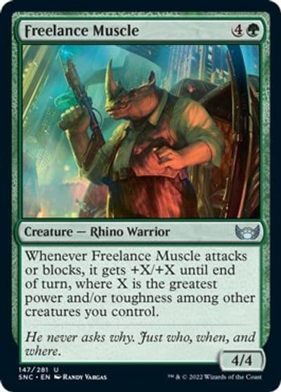 Freelance Muscle Streets of New Capenna Magic card