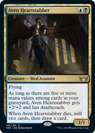 Aven Heartstabber Streets of New Capenna Magic card