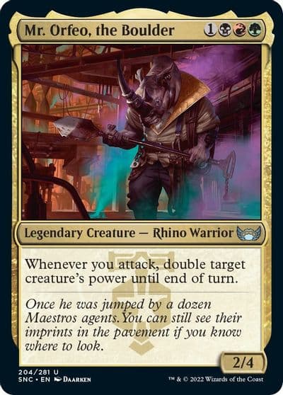 Mr Orfeo the Boulder Streets of New Capenna Magic card