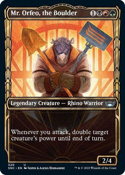 Mr Orfeo the Boulder Showcase Streets of New Capenna Magic card