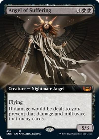 Angel of Suffering Extended Art Streets of New Capenna Magic card