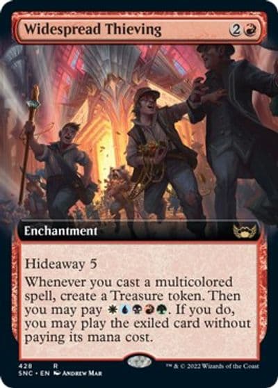 Widespread Thieving Extended Art Streets of New Capenna Magic card