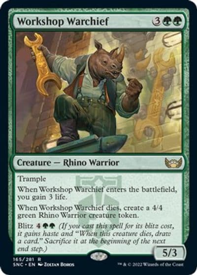 Workshop Warchief Streets of New Capenna Magic card