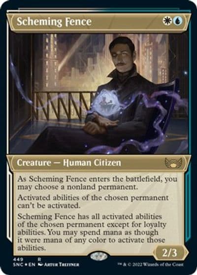 Scheming Fence Showcase Foil Etched Streets of New Capenna Magic card
