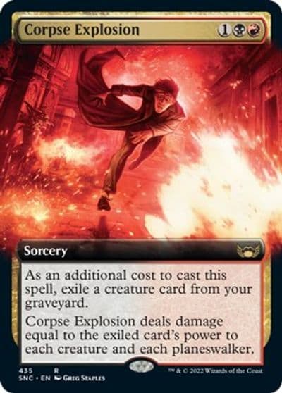 Corpse Explosion Extended Art Streets of New Capenna Magic card