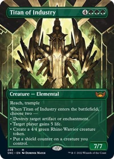 Titan of Industry Borderless Streets of New Capenna Magic card