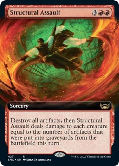 Structural Assault Extended Art Streets of New Capenna Magic card