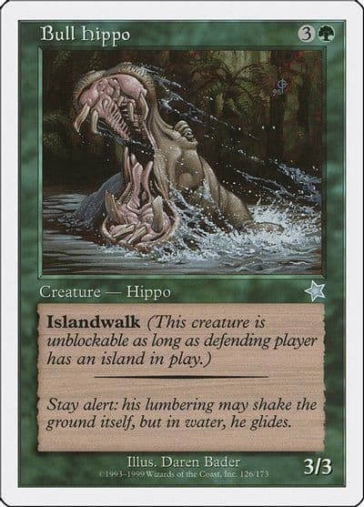 Bull Hippo Starter 1999 Magic card
