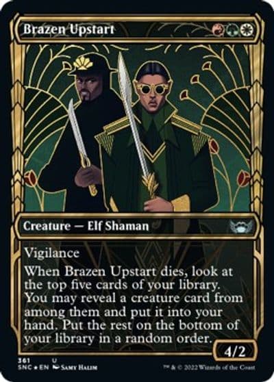 Brazen Upstart Gilded Foil Streets of New Capenna Magic card