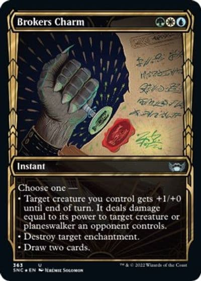 Brokers Charm Gilded Foil Streets of New Capenna Magic card