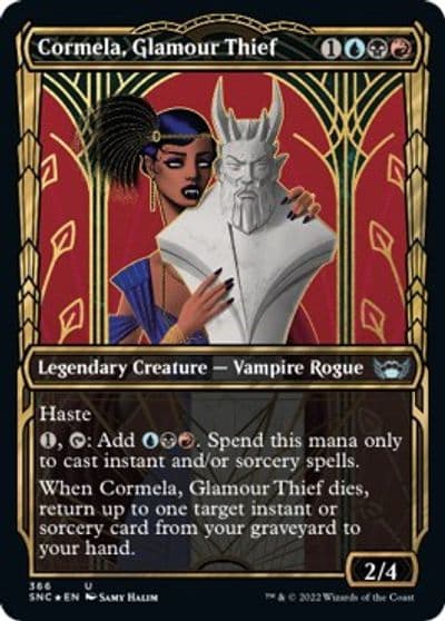 Cormela Glamour Thief Gilded Foil Streets of New Capenna Magic card