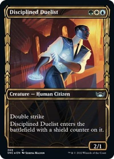 Disciplined Duelist Gilded Foil Streets of New Capenna Magic card