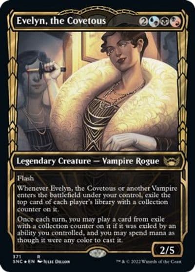 Evelyn the Covetous Gilded Foil Streets of New Capenna Magic card