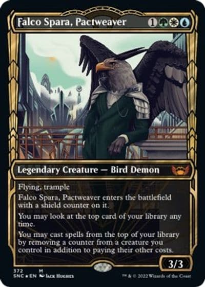 Falco Spara Pactweaver Gilded Foil Streets of New Capenna Magic card