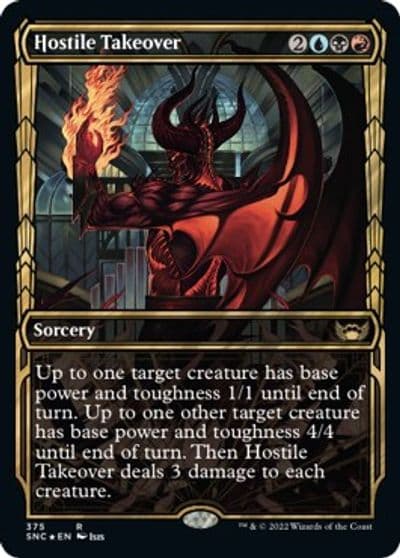 Hostile Takeover Gilded Foil Streets of New Capenna Magic card
