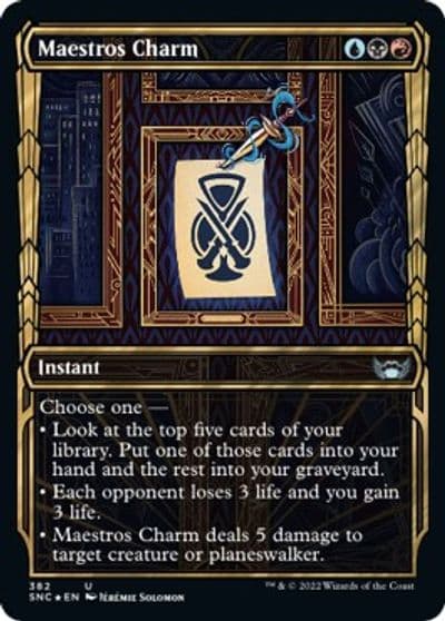 Maestros Charm Gilded Foil Streets of New Capenna Magic card